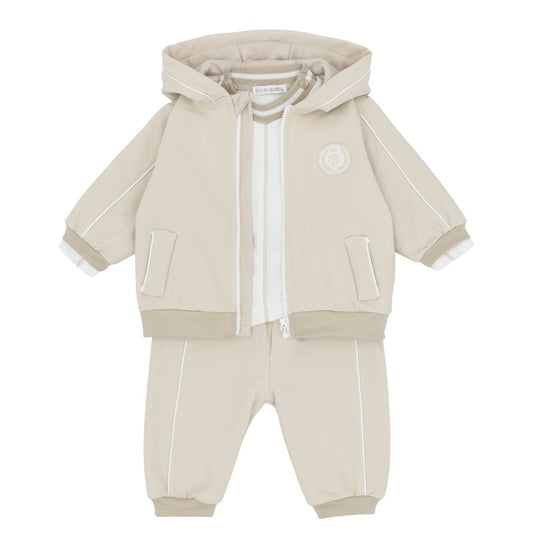 Boy beige 3 piece tracksuit - BB3242