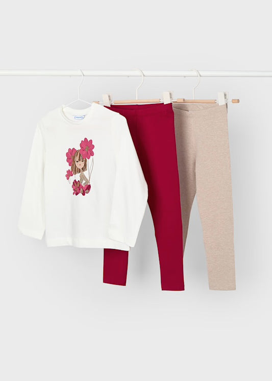 Mayoral AW25 4724 - girls 3 piece legging set