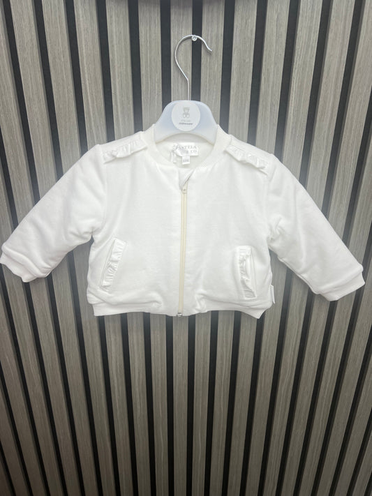 Pastels & co elowen ivory bomber jacket