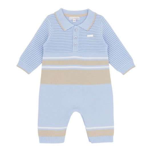 Boys blue knitted romper - BB3136