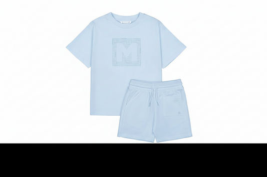 Mayoral boys pale blue short set