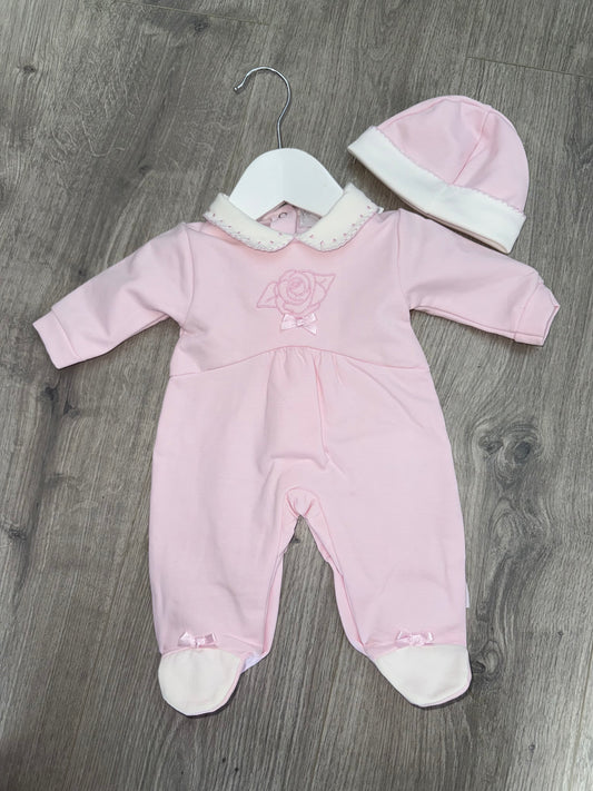 Pastels and Co Cora babygrow and hat