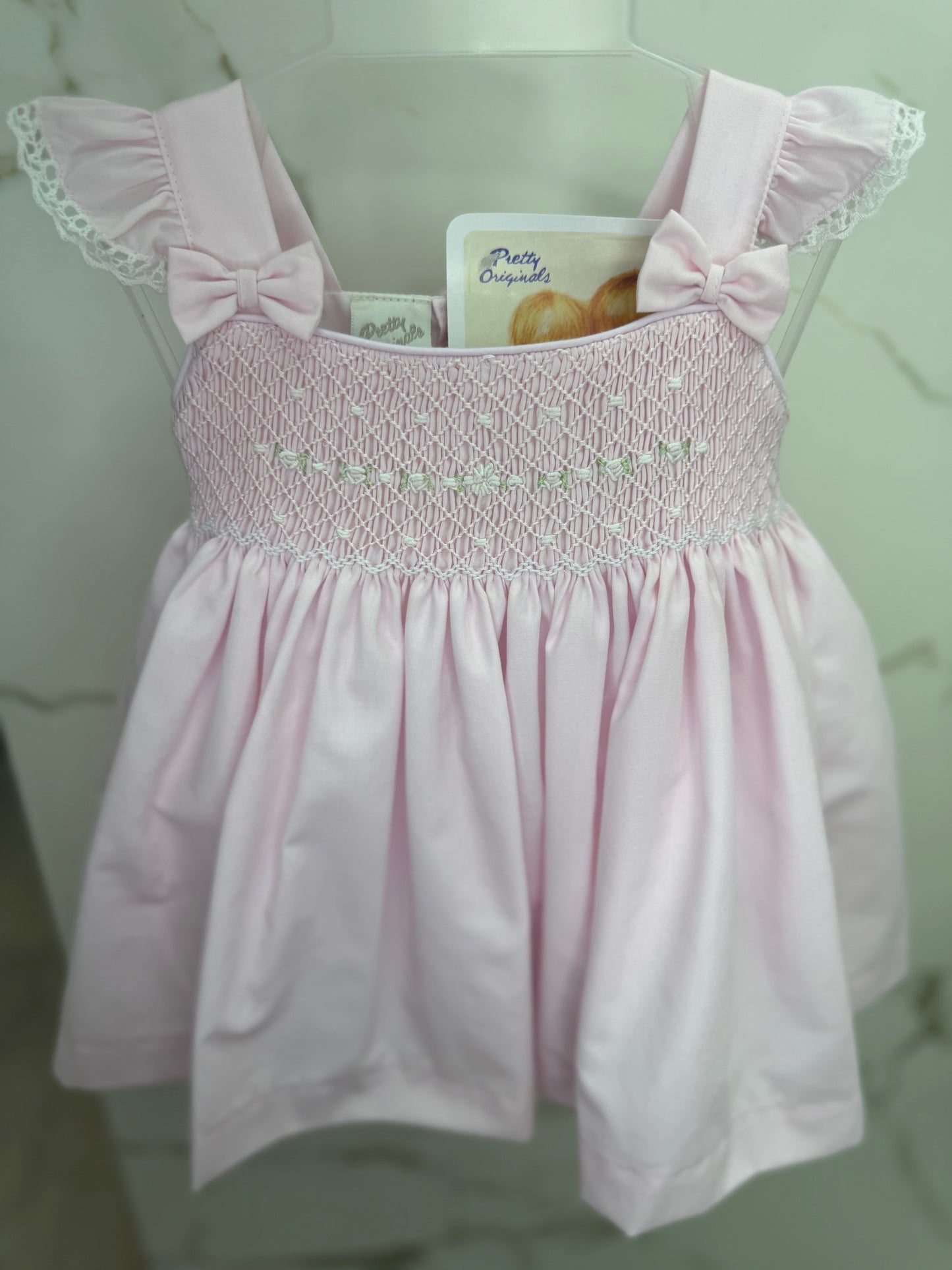 Pretty originals baby pink smock dress