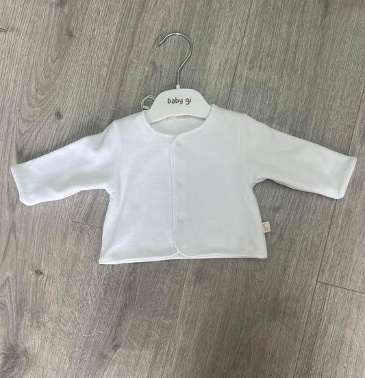 Baby gi AW25 - white velour baby jacket