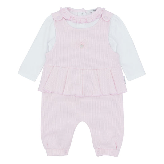 Blues baby AW25 BB2203 - girls pink dungaree set