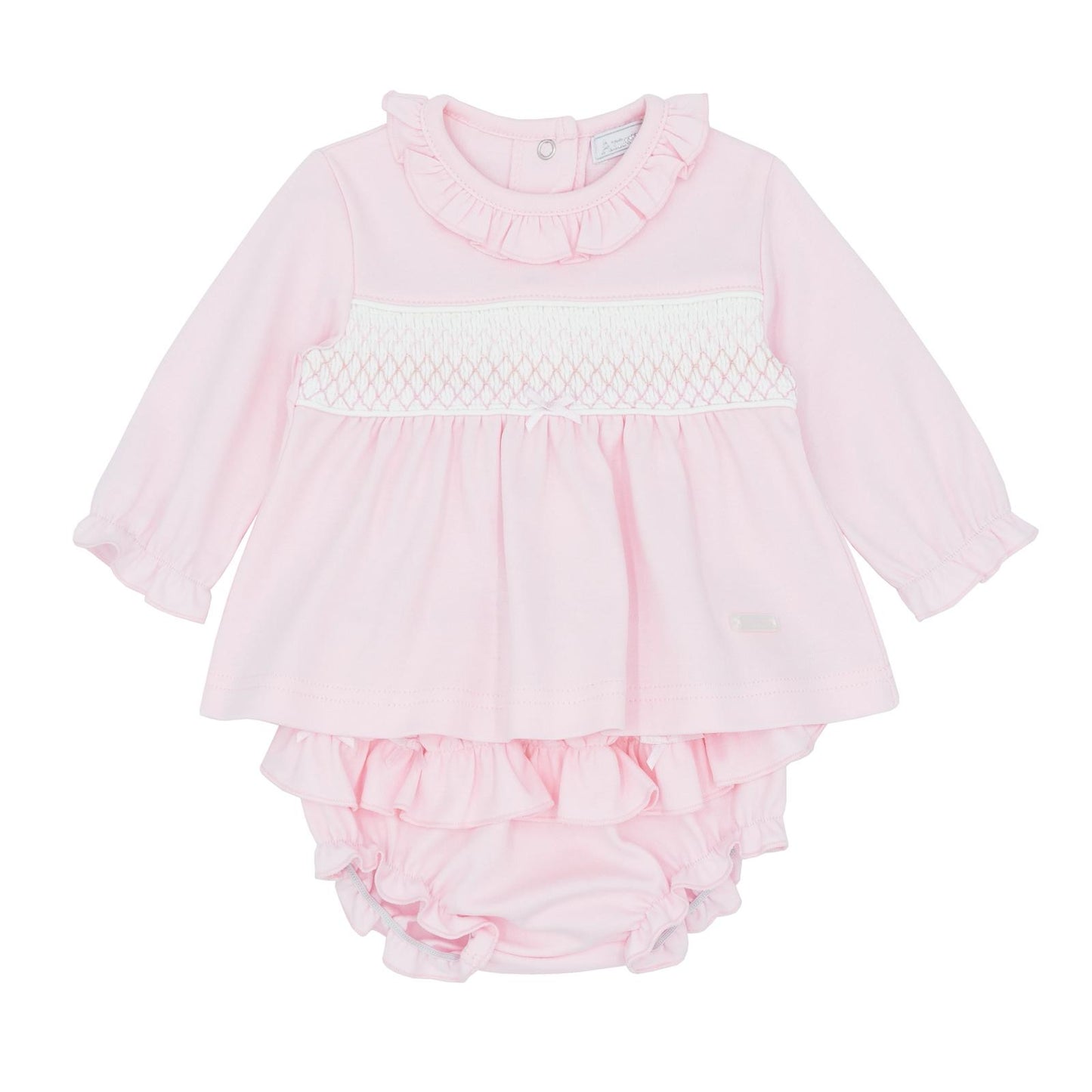 Amore 25 girls pink smocked jam pant set - AM0038