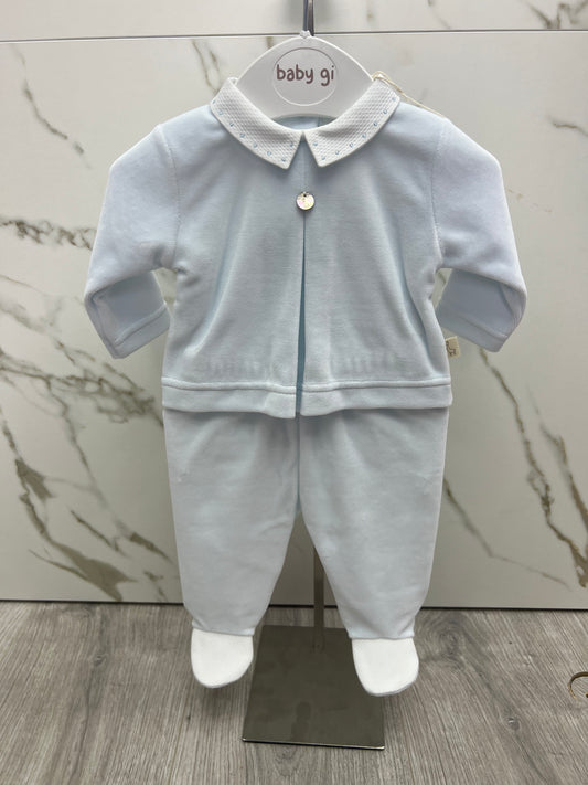 Baby gi AW25 - blue velour 2 piece