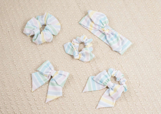 Meia Pata Girls Stripe Elastic Bow only **