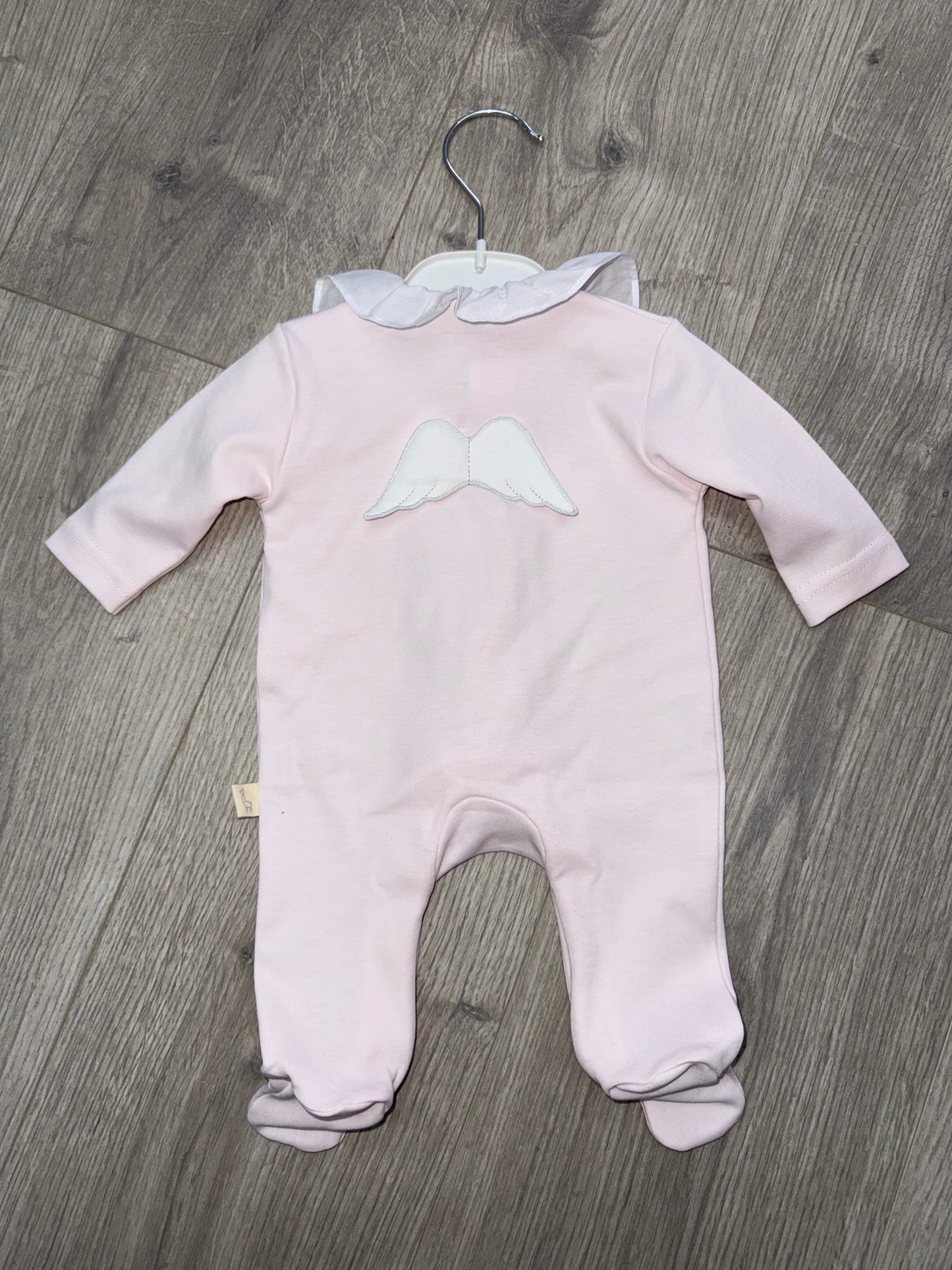 Baby Gi SS26 pink Angelwing babygrow
