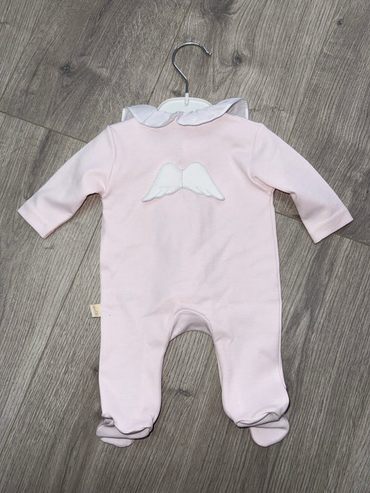 Baby Gi SS26 pink Angelwing babygrow