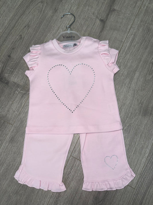 Visara love heart legging set 8890