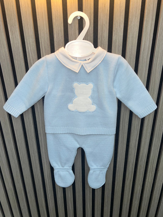 Kleo kids AW25 boys knitted teddy 2 piece
