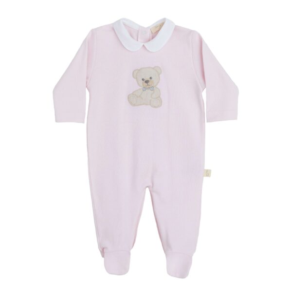 Baby Gi Sweet Teddy Pink Sleepsuit